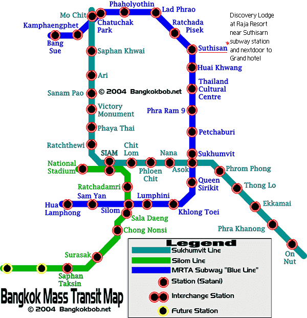 Схема метро бангкока