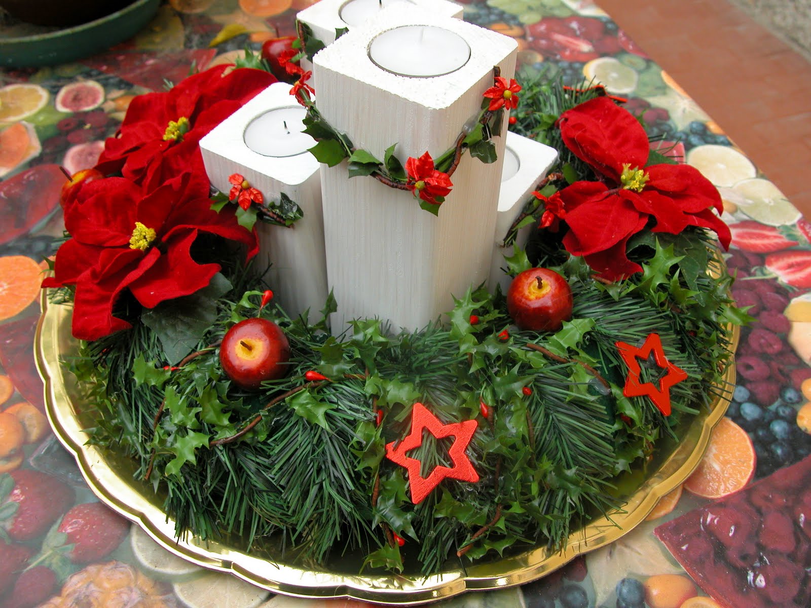 Fatti con le mani Una corona dell'Avvento per regalo...