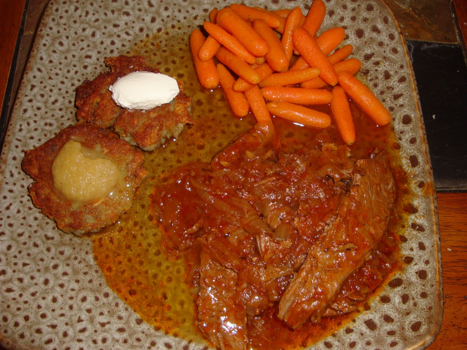 and then I put an egg on it. Sweet and Sour Brisket with MapleGlazed