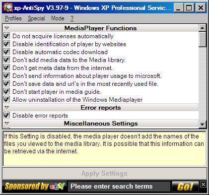 XP-Antispy: Cara Singkat Setting Windows XP