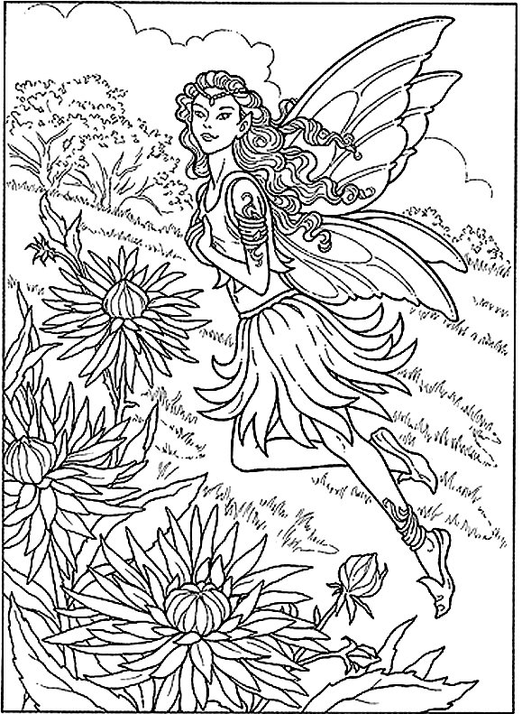 fairy garden coloring pages - photo #13