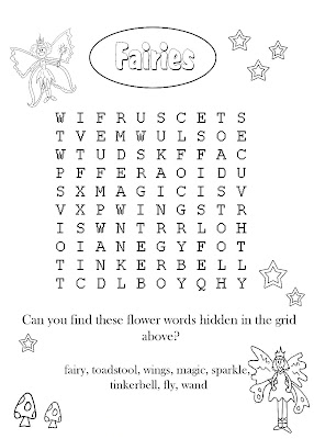 Interactive Magazine: FAIRY COLORING PAGES - WORD SEARCHES