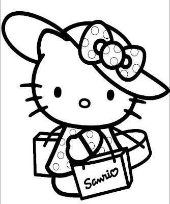 hello kitty happy easter coloring pages. Hello Kitty Coloring Pages