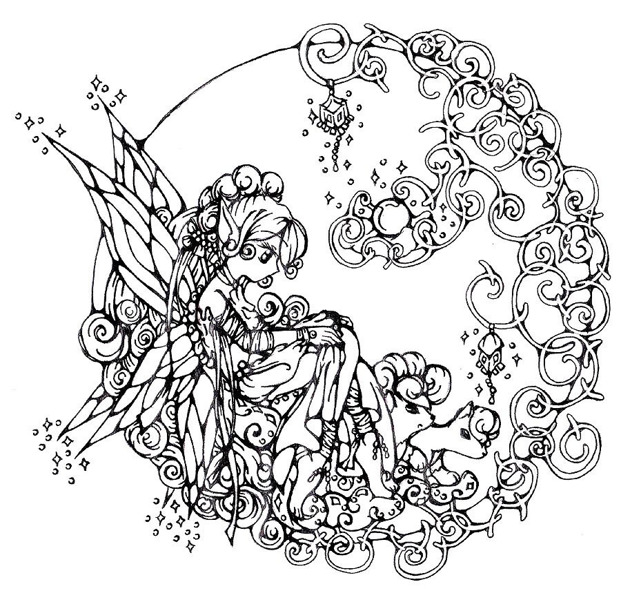 fairie coloring pages - photo #50