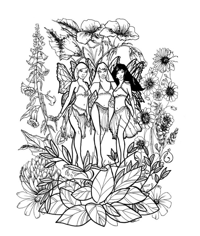 fairy coloring pages - photo #43