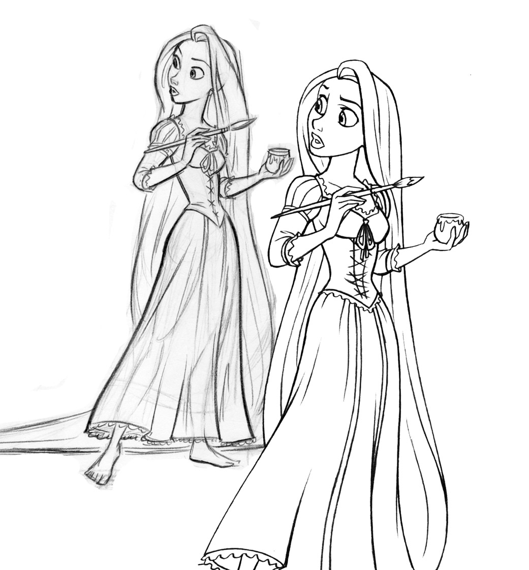 tangled coloring pages for girls - photo #33