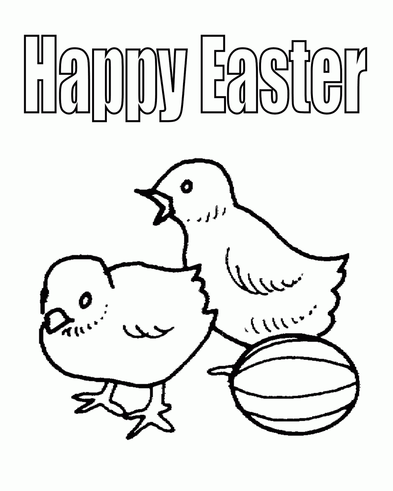 Free Printable Easter Chick Coloring Pages