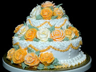 3 tiers Wedding buttercream cakes