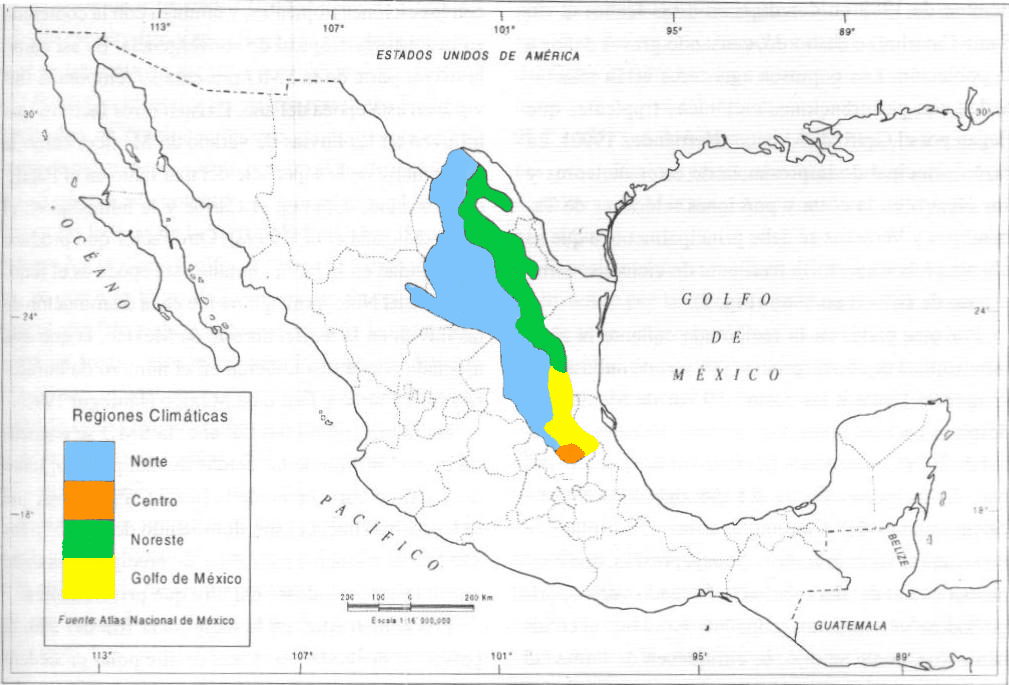 Physical Sierra Madre Occidental Map Mapa Bioclimatico SMOR 