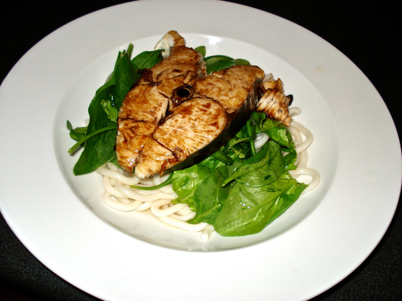 Behind The Burners TERIYAKI MACKEREL WITH UDON NOODLES