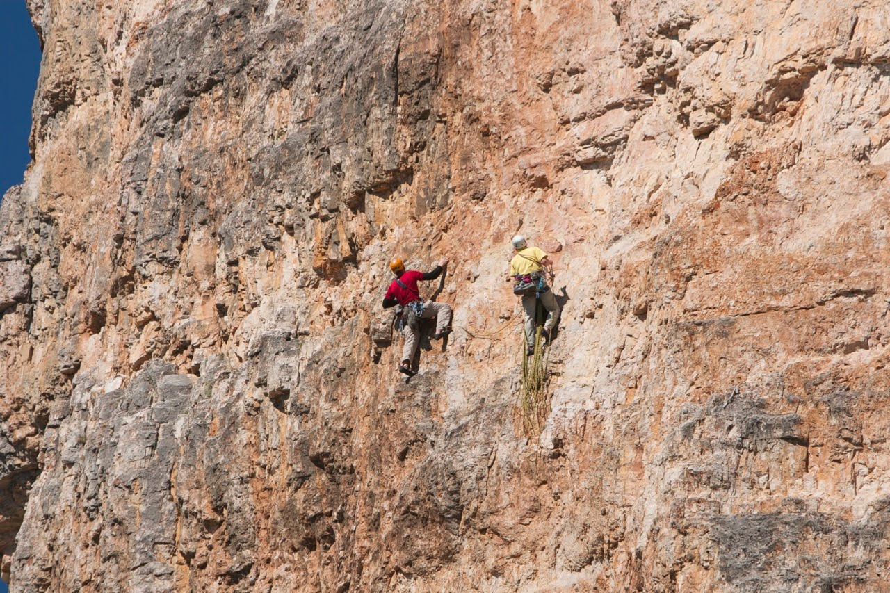 Luc And Cassy Climbing Cinque Torri