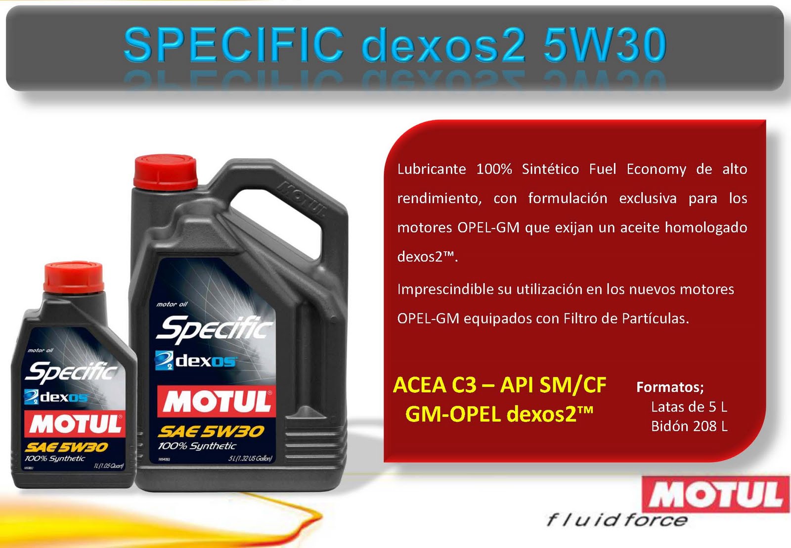 Motul Iberica S.A.: NUEVO PRODUCTO!!! SPECIFIC DEXOS2 5W30