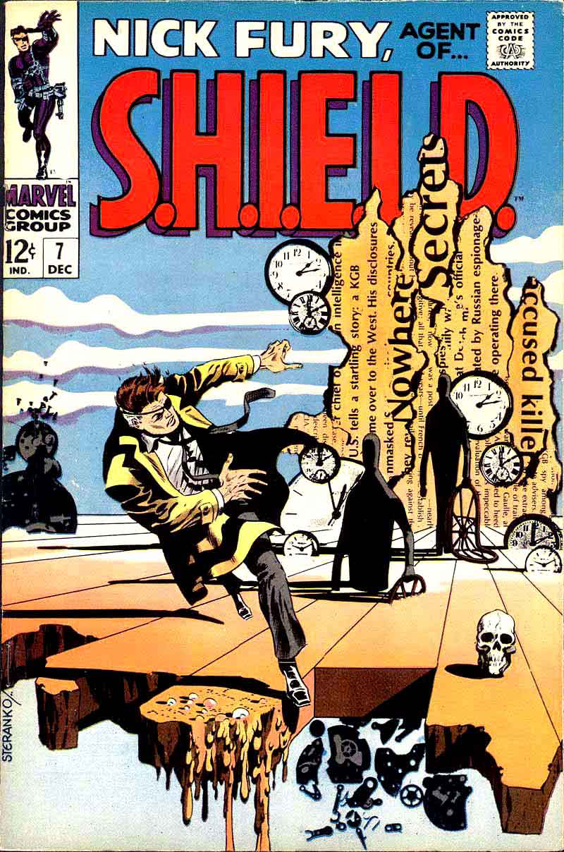 Nick Fury Agent of Shield v1 #7 1960s marvel comic book cover art by Jim Steranko