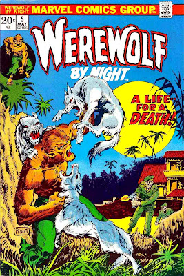 Werewolf by Night v1 #5 1970s marvel comic book cover art by Mike Ploog