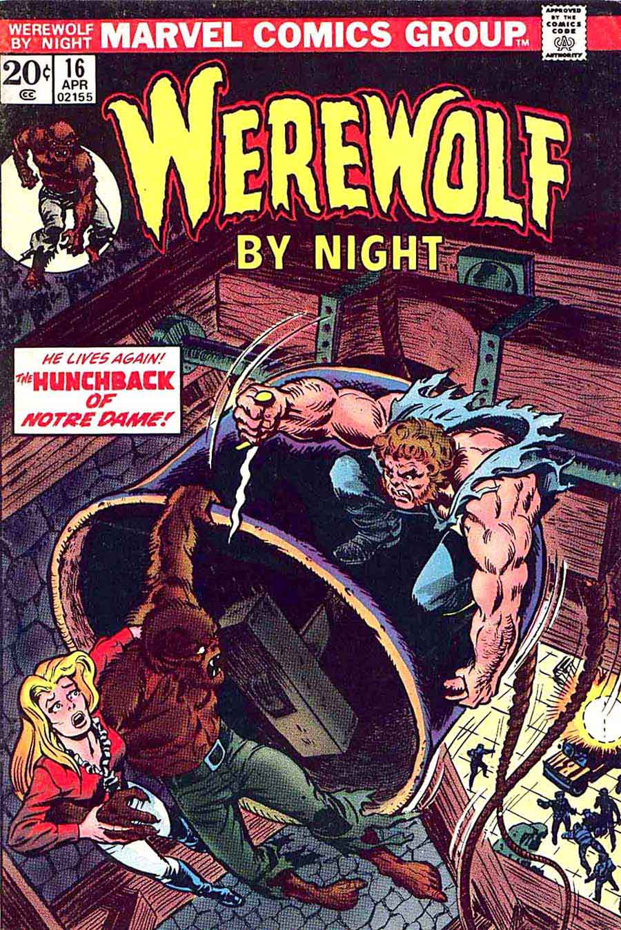 Werewolf by Night v1 #16 1970s marvel comic book cover art by Mike Ploog