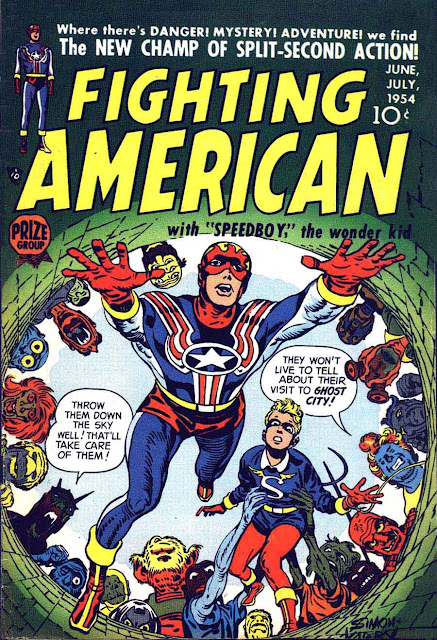 Fighting American v1 #2 harvey comic book cover art by Jack Kirby Fighting American v1 #2 harvey comic book cover art by Jack Kirby