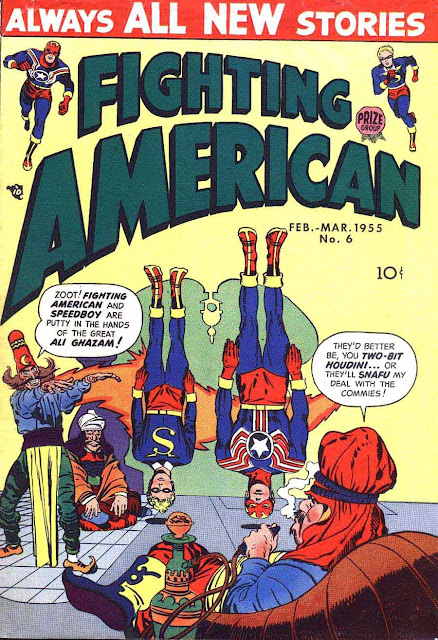 Fighting American v1 #6 harvey comic book cover art by Jack Kirby Fighting American v1 #6 harvey comic book cover art by Jack Kirby