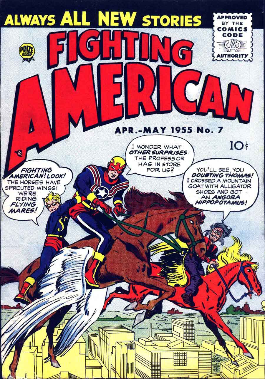 Fighting American v1 #7 harvey comic book cover art by Jack Kirby