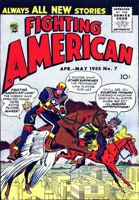 Fighting American v1 #7 harvey comic book cover art by Jack Kirby Fighting American v1 #7 harvey comic book cover art by Jack Kirby