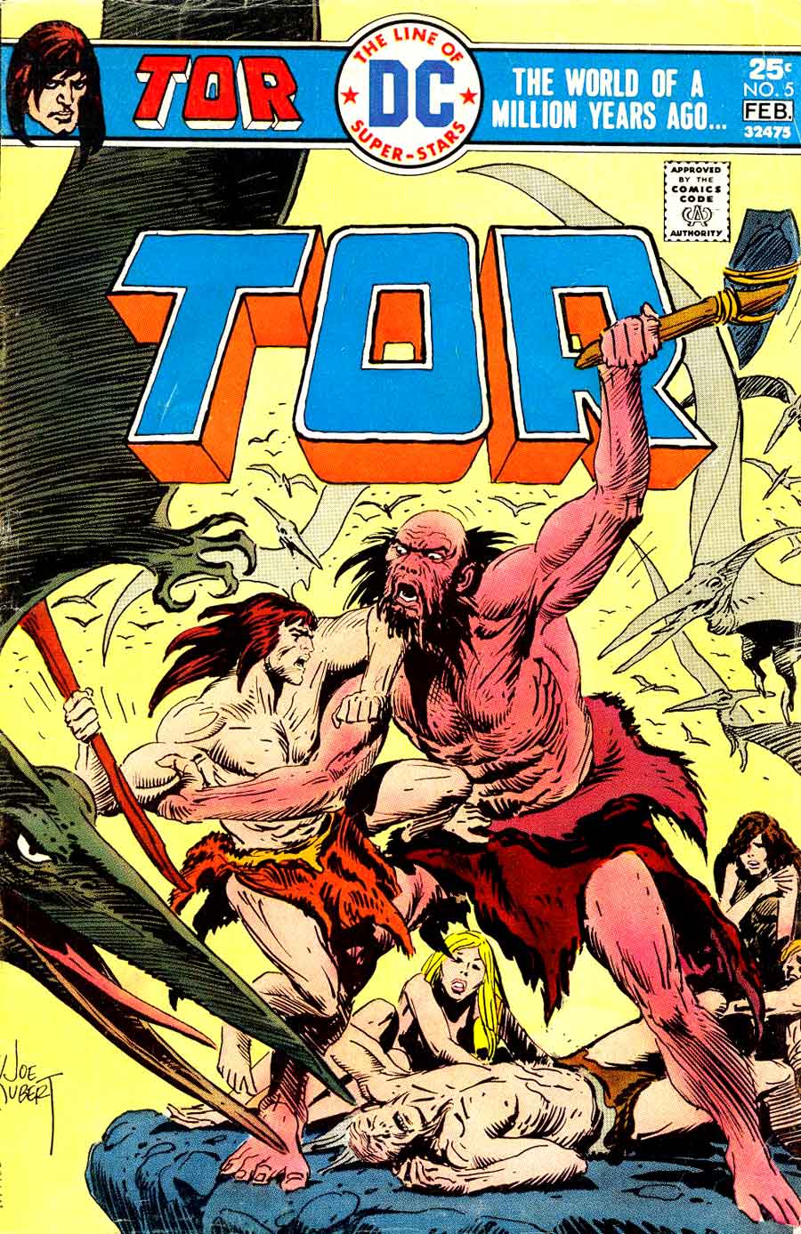 Tor v2 #5 dc bronze age comic book cover art by Joe Kubert Tor v2 #5 dc bronze age comic book cover art by Joe Kubert