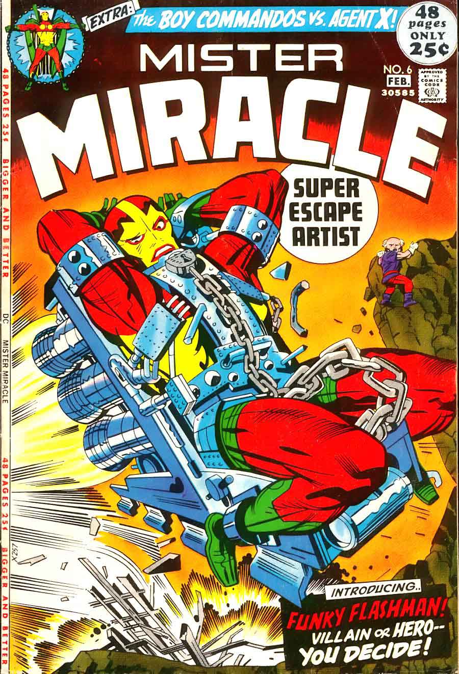 Mister Miracle v1 #6 dc 1970s bronze age comic book cover art by Jack Kirby
