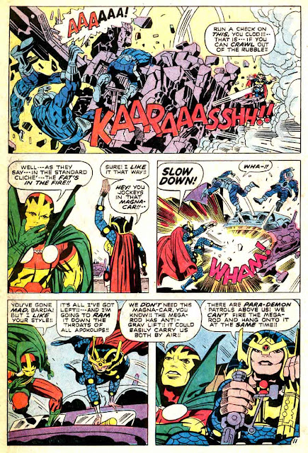 Mister Miracle v1 #7 dc 1970s bronze age comic book page art by Jack Kirby Mister Miracle v1 #7 dc 1970s bronze age comic book page art by Jack Kirby