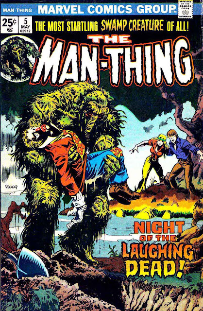 Man-Thing v1 #5 marvel 1970s bronze age comic book cover art by Mike Ploog Man-Thing v1 #5 marvel 1970s bronze age comic book cover art by Mike Ploog