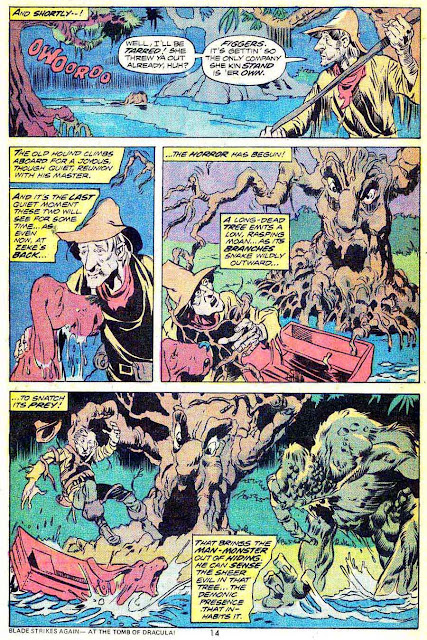 Man-Thing v1 #9 marvel 1970s bronze age comic book page art by Mike Ploog Man-Thing v1 #9 marvel comic 1970s bronze age comic page art by Mike Ploog