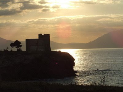 Por do sol Terrasini, Sicilia