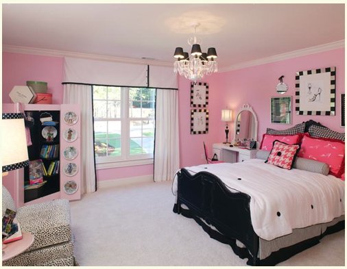 Pink And Black Girls Rooms Design Dazzle
