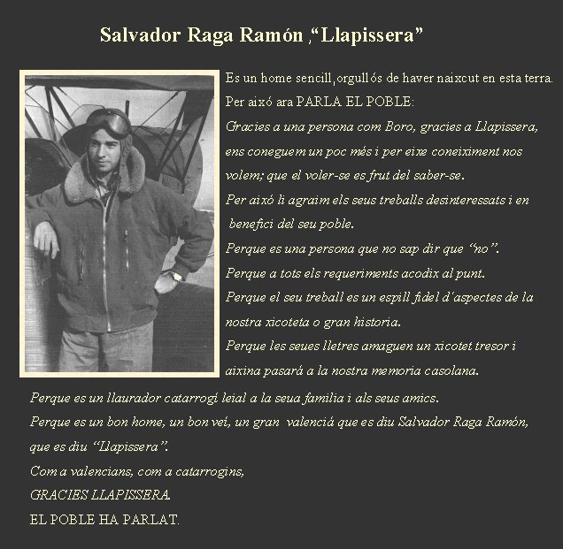 Salvador Raga Ramón , "Llapissera" .
