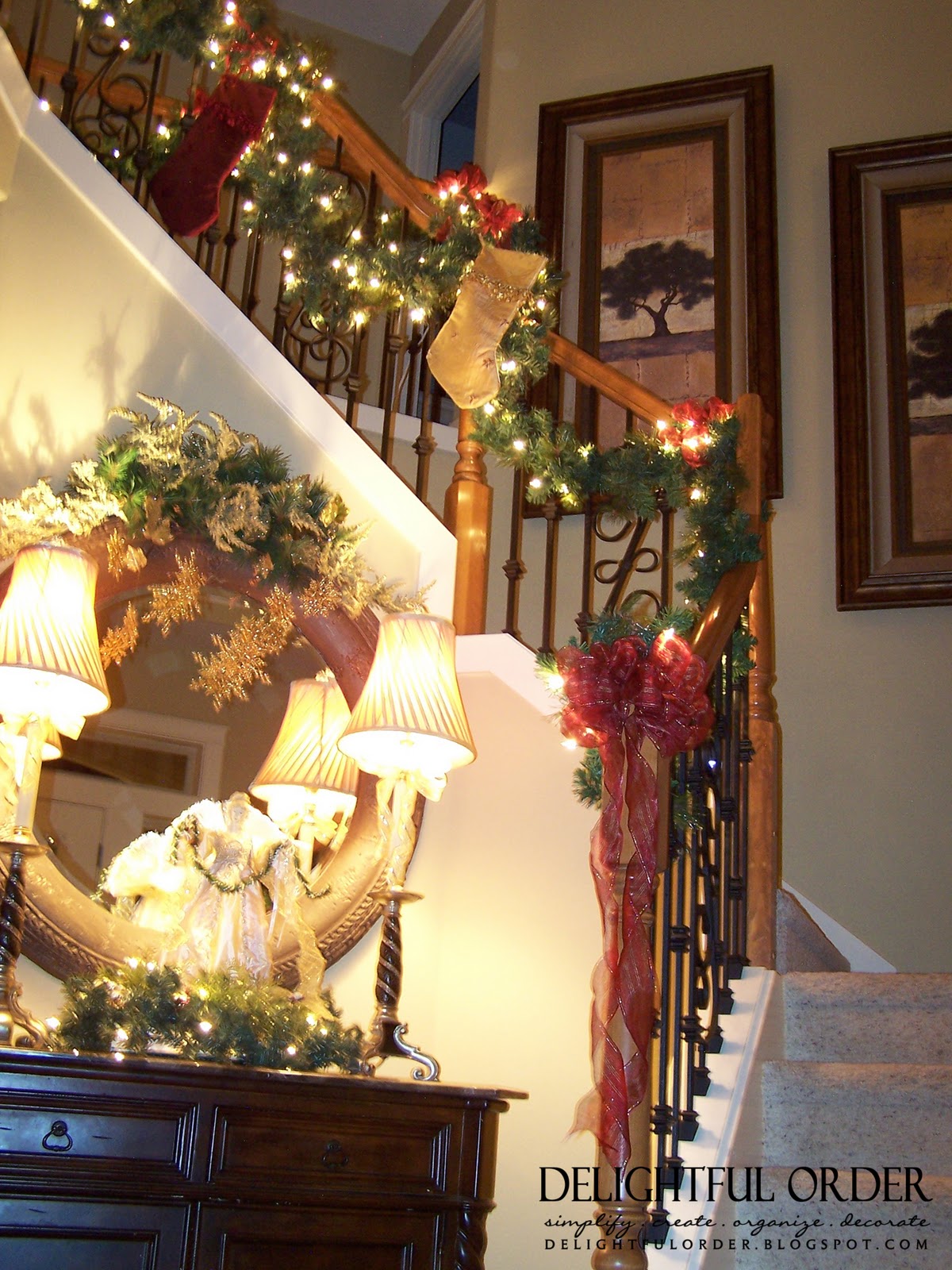 Christmas  Deco Work on Pinterest Christmas  Staircase  