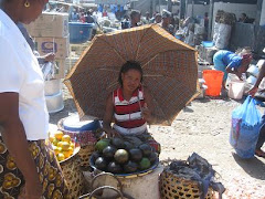 Lady Selling Fruits and Veggies at the Sokoni