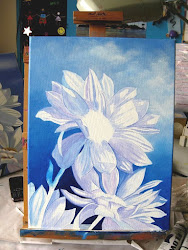 painting acrylic daisies lewis coming serena daisy paintings simple canvas flowers easy acrylics