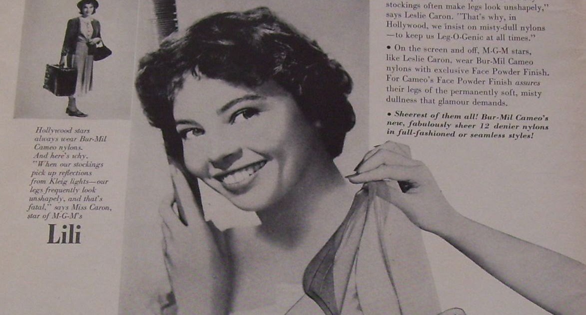 1953 Cameo Stockings Magazine Ad Nylons Leslie Caron Old Magazine Ads