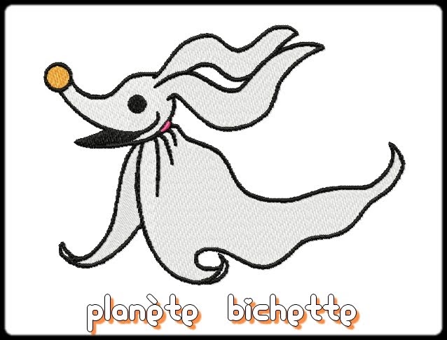 Planète Bichette: Broderie chien de M. Jack: Zero