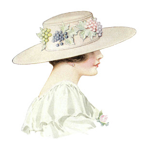 Antique Images: Free Fashion Clip Art: Antique Women's Hat Fashion 1915