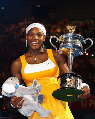 Black Tennis Pro's Serena Williams vs. Justine Henin 2010 Australian Open Final
