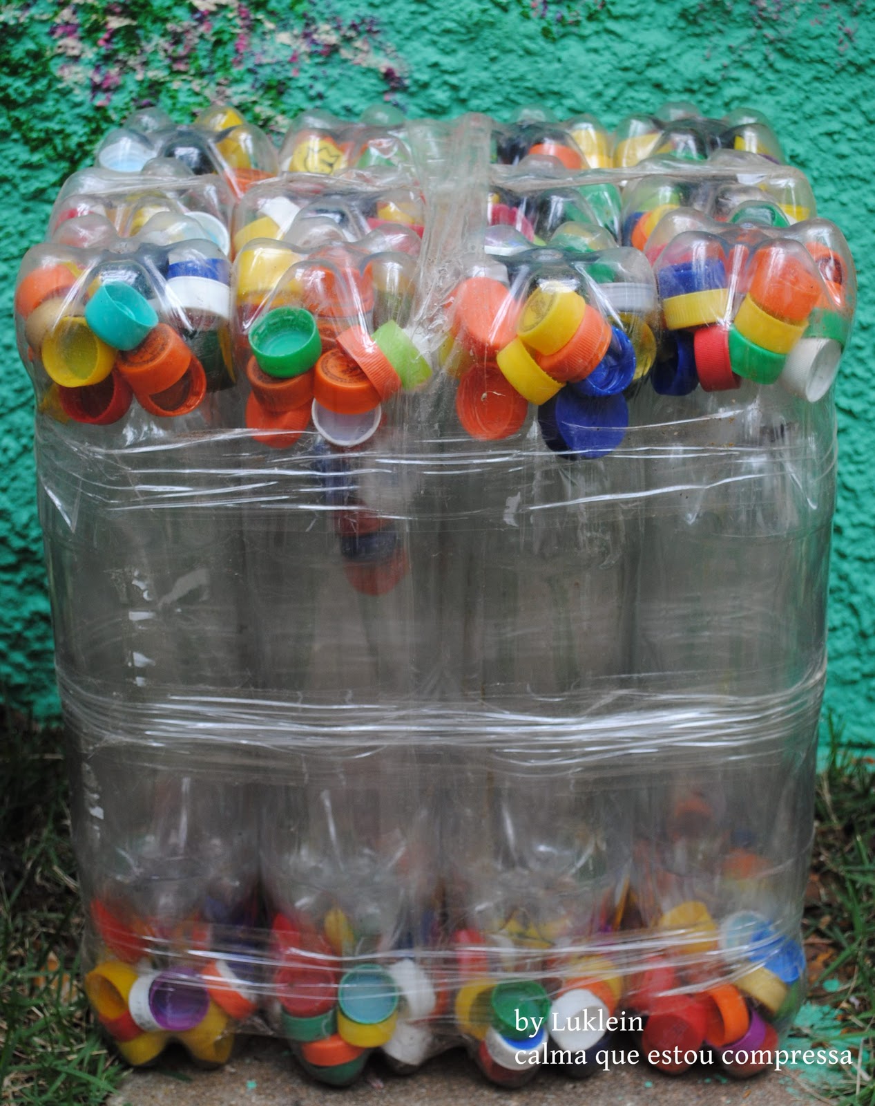 пуфик из пэт бутылок