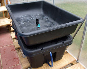 large plastic tub with drain
