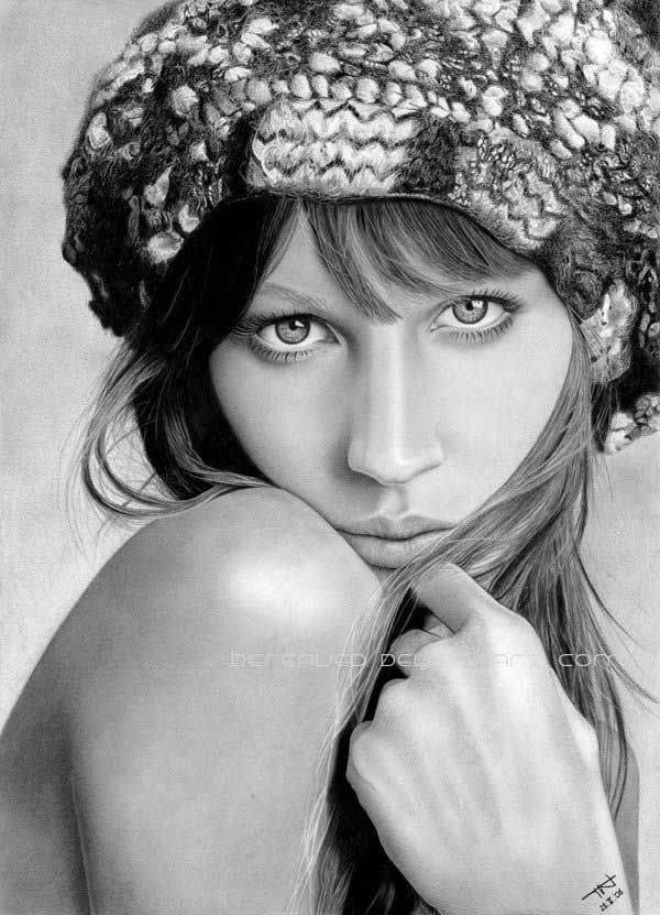 My Funny Amazing Female Pencil Portrait Drawings Pictures