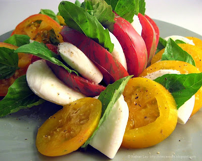 heirloom tomato caprese salad