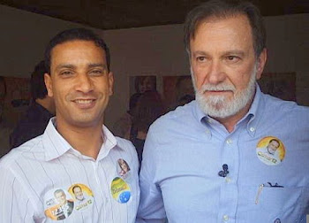 Osmar Dias e o repórter Régis Santos