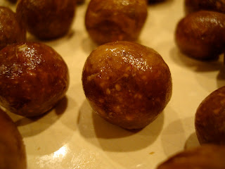 Close up of Vegan Peanut Butter Vanilla Balls
