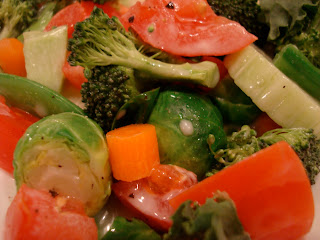 Close up of Vegetables with Dressing