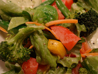 Mixed salad with Vegan Slaw Dressing