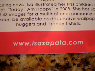Information card from Isa Zapata with website information