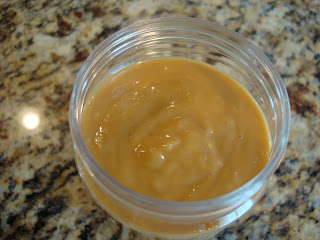 Overhead of Homemade Peanut Sauce in jar