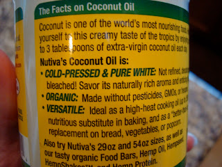 Facts on Coconut Oil on label