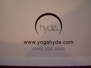 Hyde Yoga business card